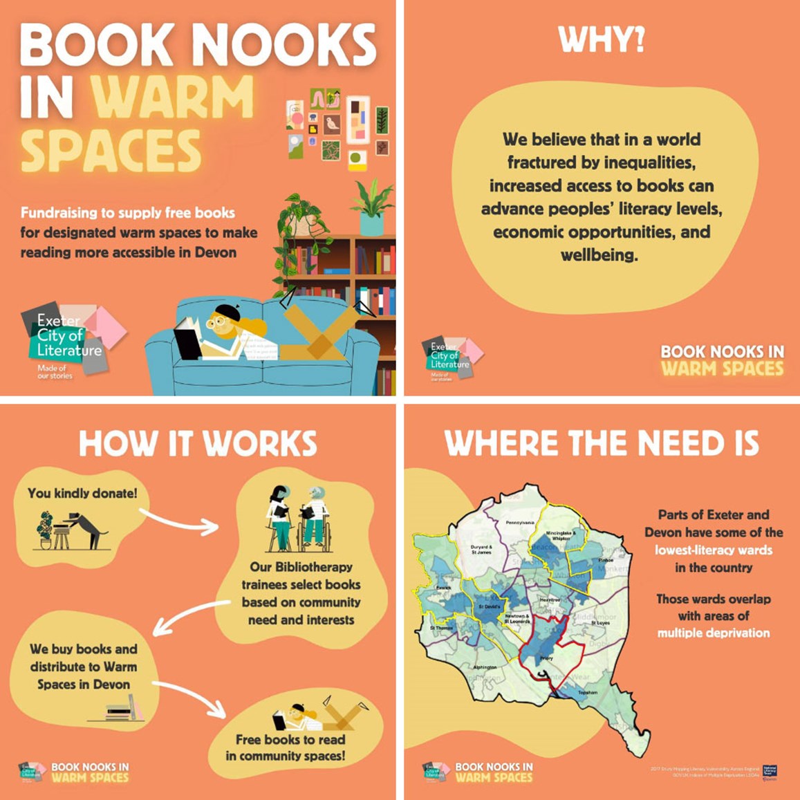 Appeal launched to provide free books in Exeter’s community warm spaces