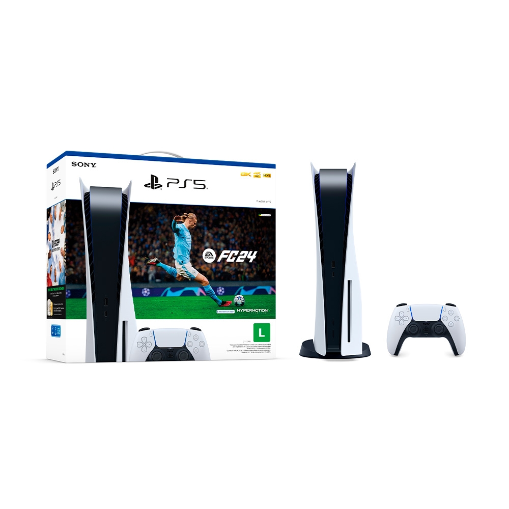 Oferta relâmpago: PS5 + EA FC 24 com mais de R$ 800 de desconto no KaBuM!