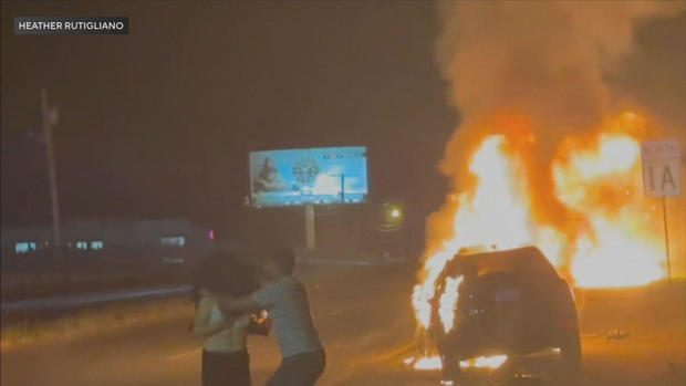 “Something out of a movie”: Video shows Good Samaritan save burning woman from East Boston crash