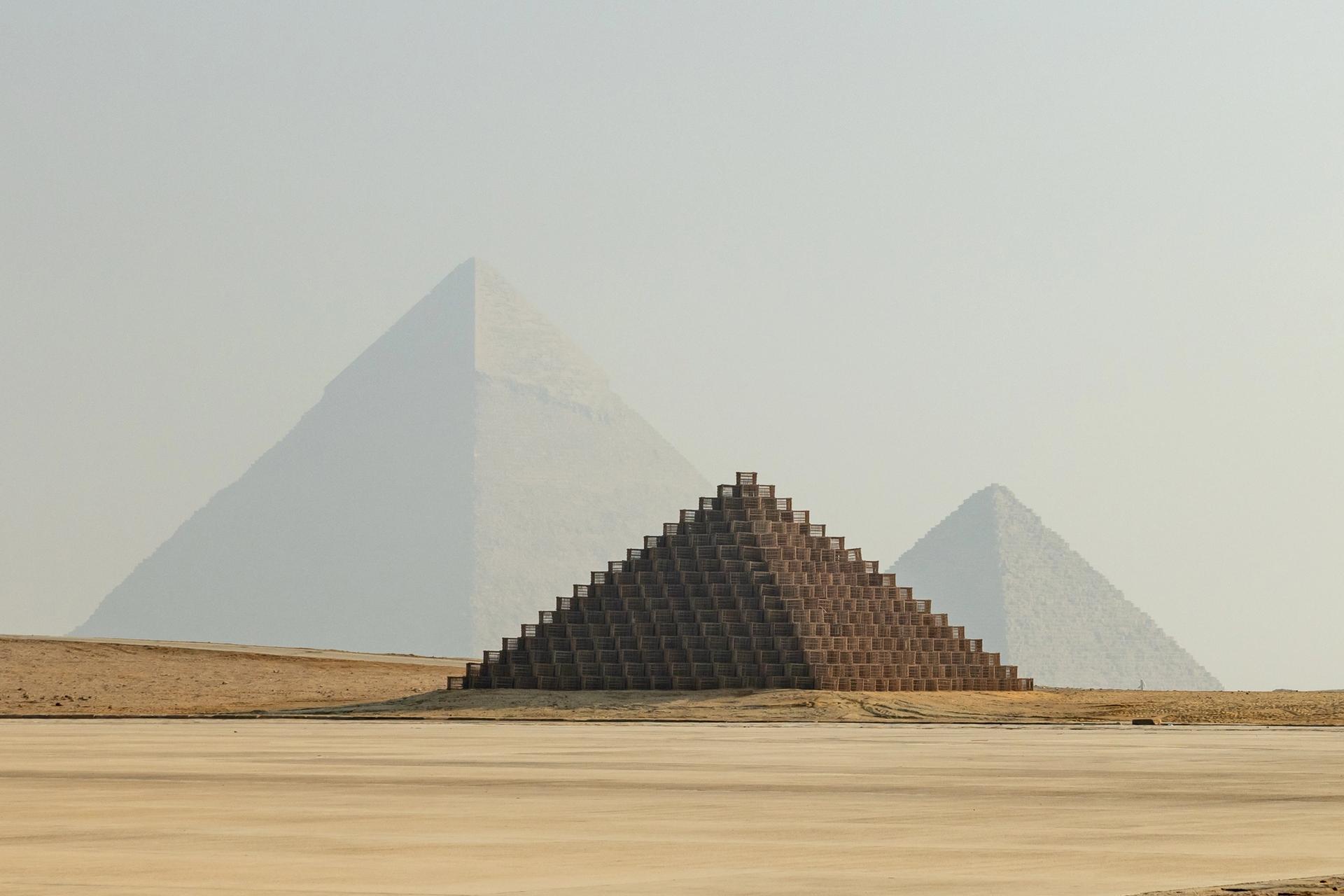 Egypt’s Pyramids of Giza form backdrop for spectacular contemporary art show