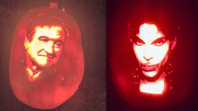 Raleigh man carves departed celebrities on Jack-o-lanterns