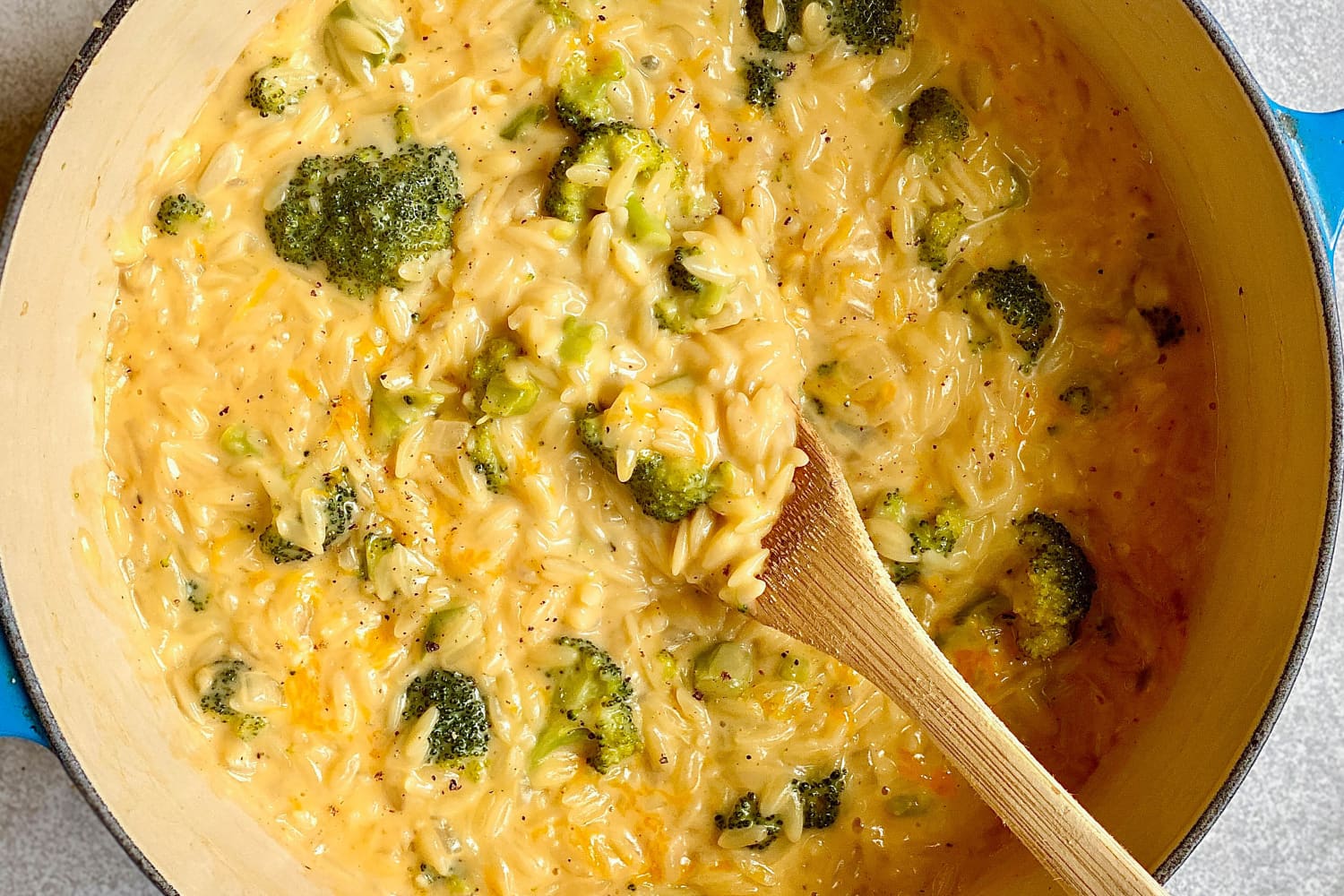 Creamy Broccoli Cheddar Orzo Is the Cozy One-Pot Dinner You’ll Make Every Week