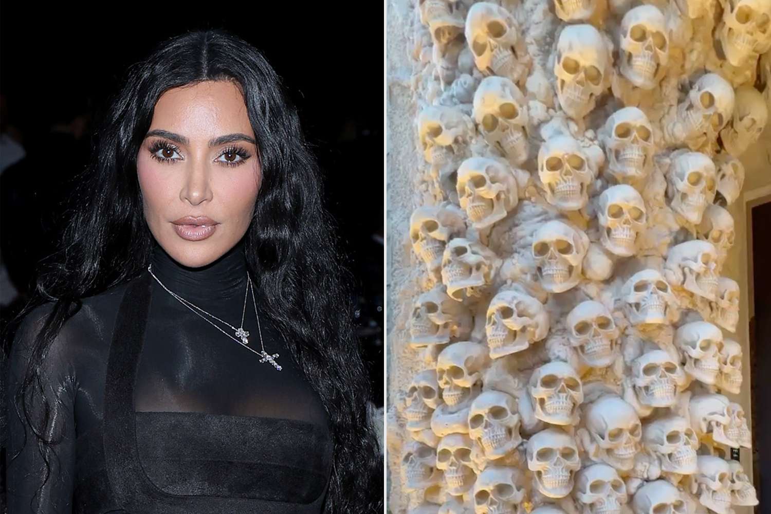 Kim Kardashian Gives Fans a Look at Her Skull-Themed Halloween Home Décor