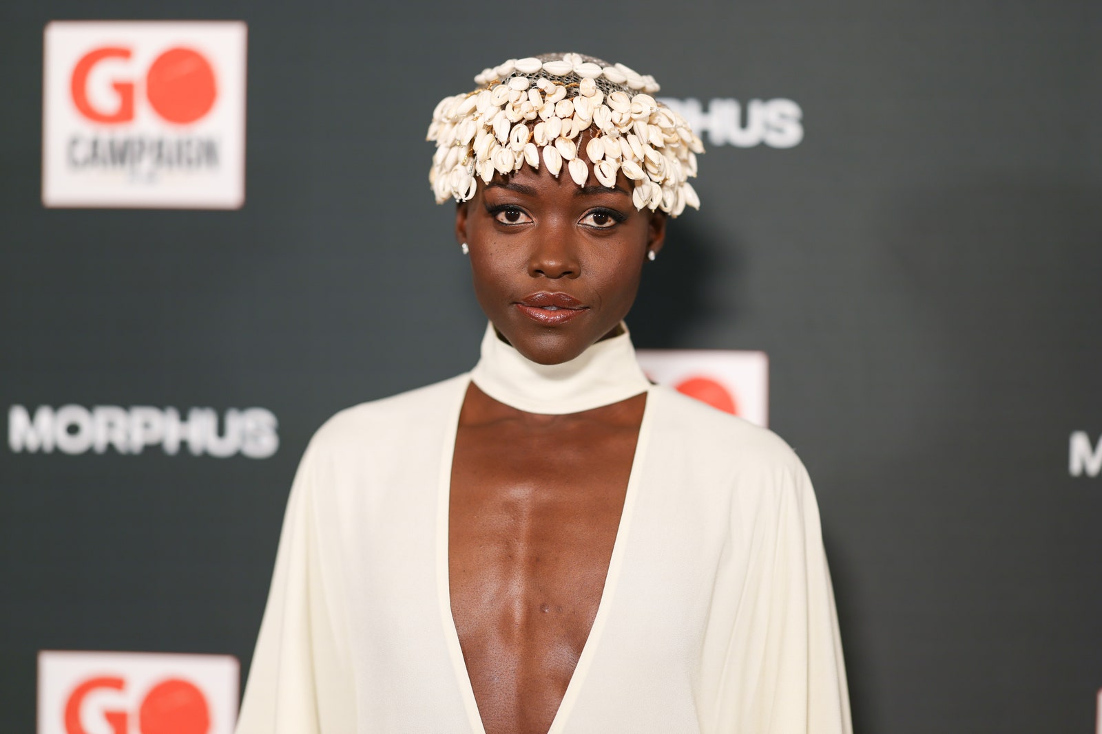 Lupita Nyong’o Stepped Out in the Most Stunning Cowrie Shell Headpiece