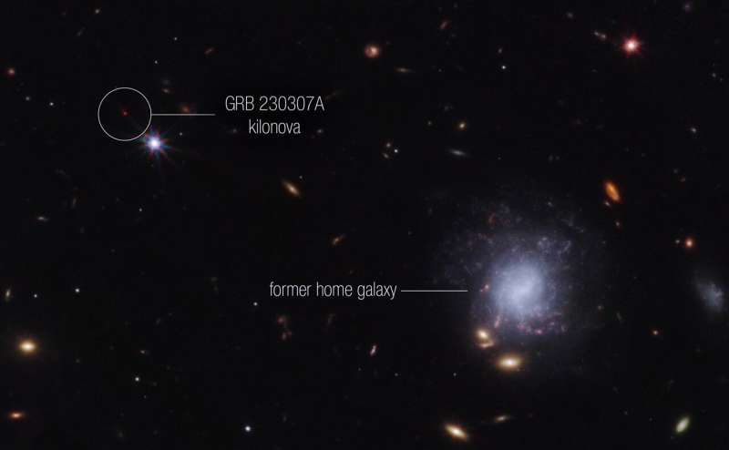 Second-brightest gamma-ray burst ever seen observed creating elements needed for life