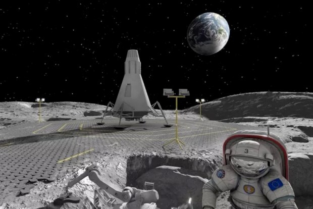 Light — and a big lens — could build roads on the Moon