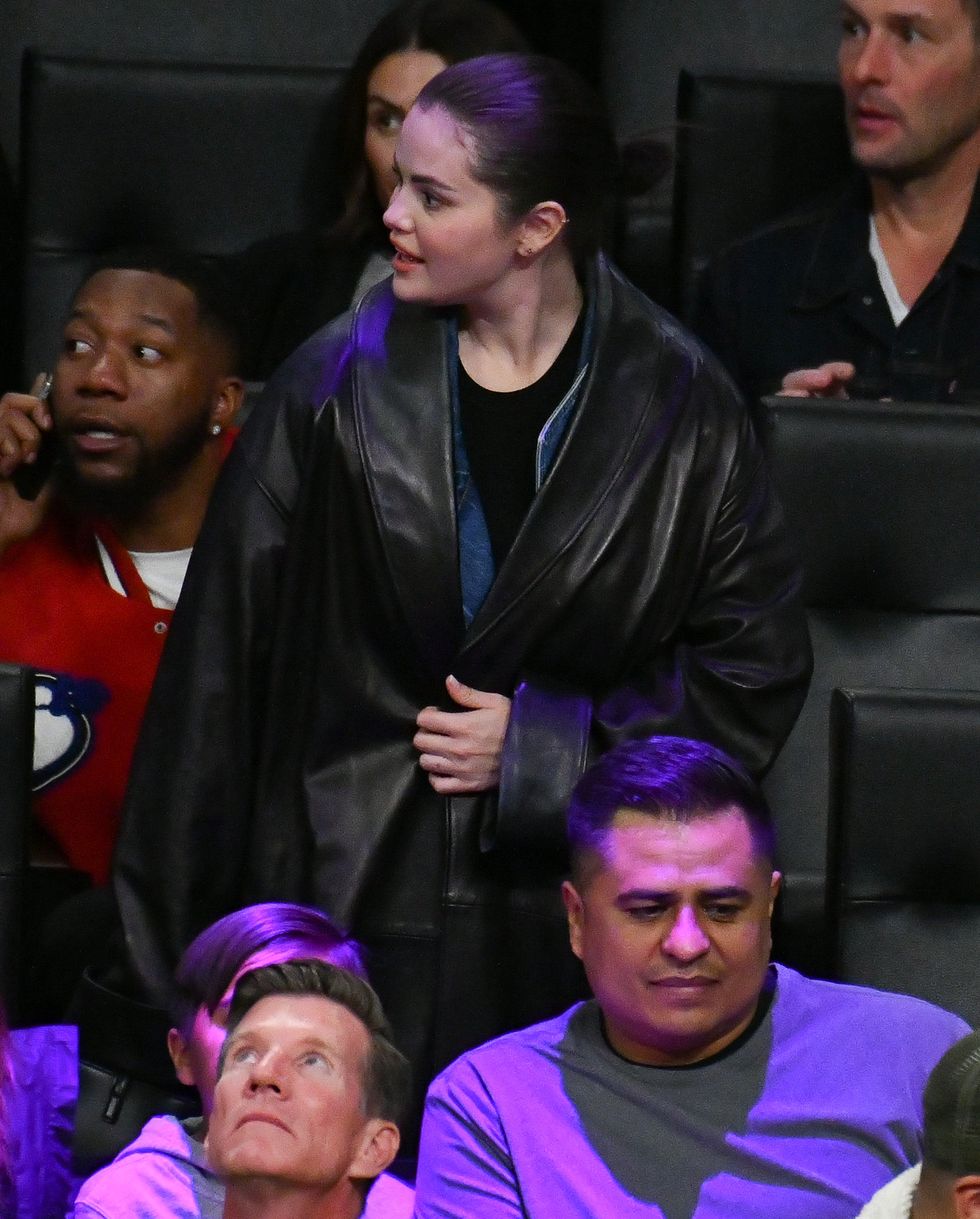 Selena Gomez Put a Stylish Twist on Cozy Fall Layering at a Lakers Game