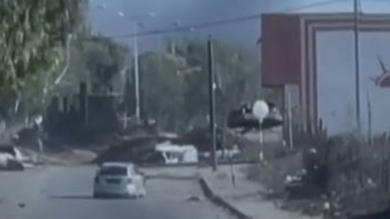 Israel-Hamas war: Footage from Gaza shows tank firing at car amid fears family were killed