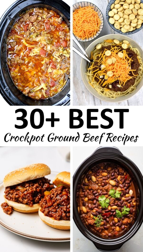 30+ BEST Crockpot Ground Beef Recipes (Slow Cooker Ideas)