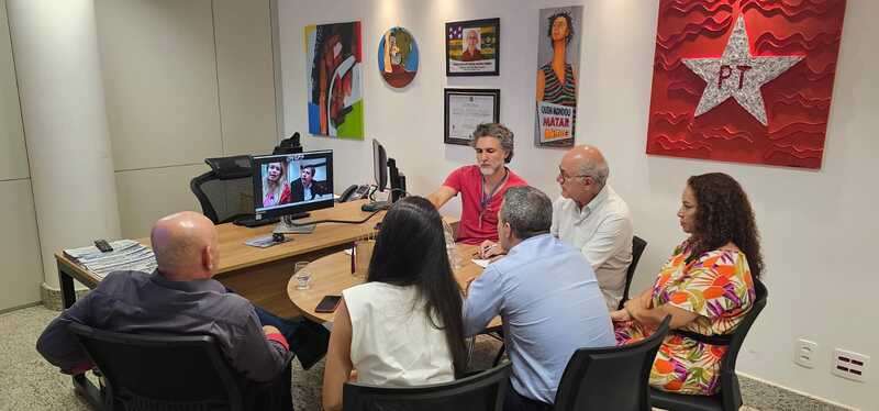 Deputado Mauro Rubem e Diretor de Cultura da Alego Juliano Santana se reúnem com Diretoria de Cultura da Ale-RS