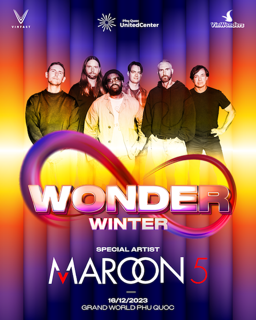 Maroon 5 sẽ biểu diễn tại đại nhạc hội 8Wonder Phú Quốc