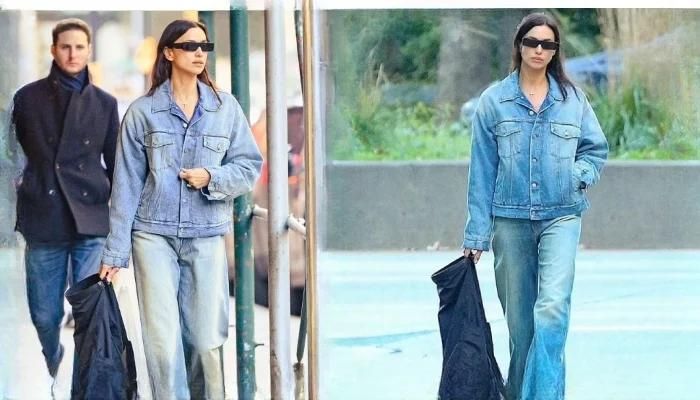 Irina Shayk Wears a Chic Denim Ensemble in New York