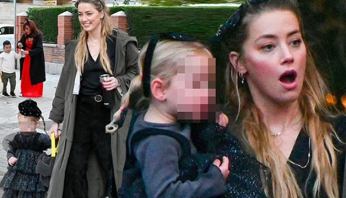 Amber Heard Celebrates Halloween with Kid, Ditches Walking Stick After Hip Injury