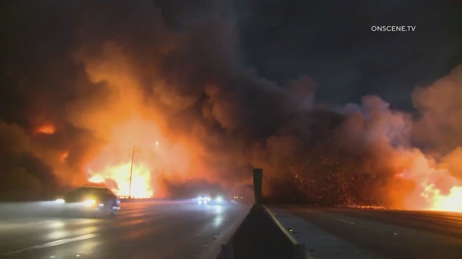 Driver forced to flee car amid I-10 fire charged towing fee by CHP