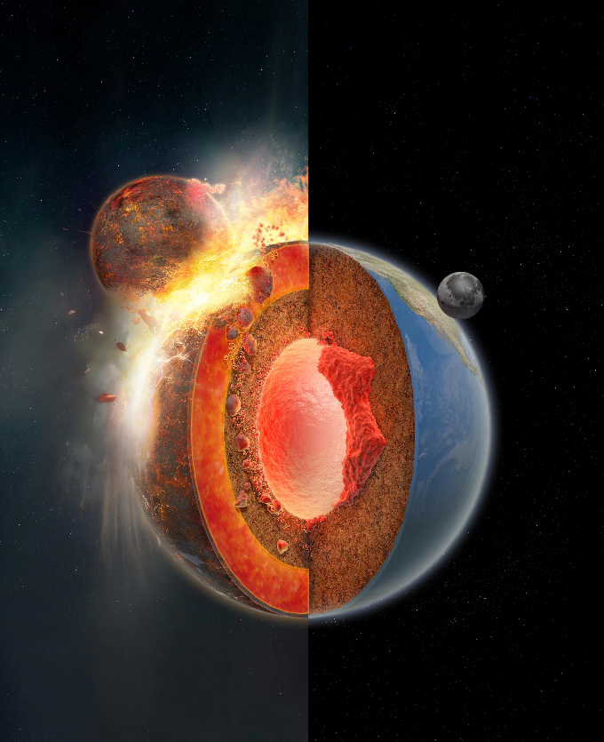 Rock from the impact that formed the moon may linger in Earth’s mantle