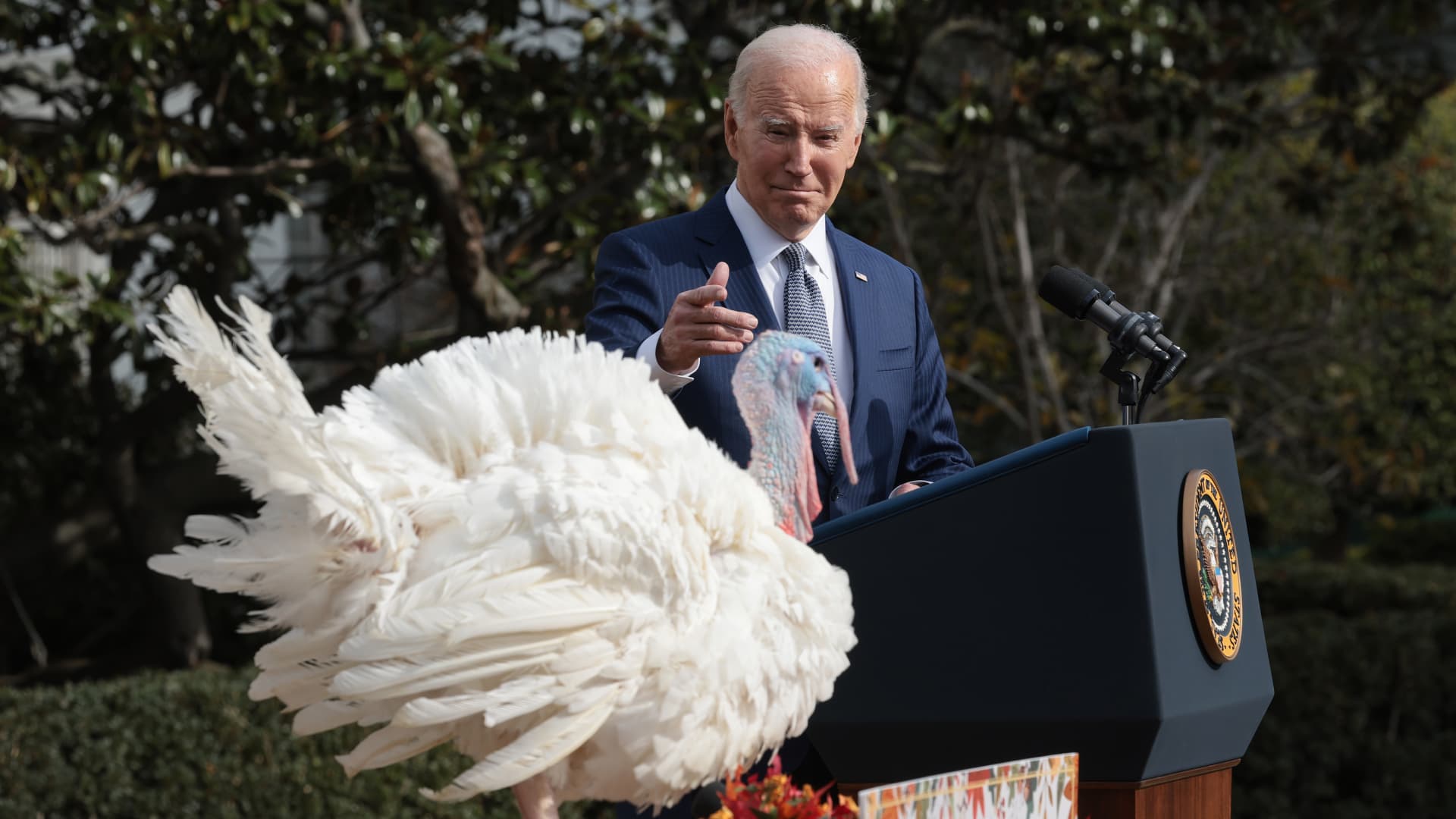 Biden wants credit for lower Thanksgiving food and travel prices, as inflation drags on his reelection campaign