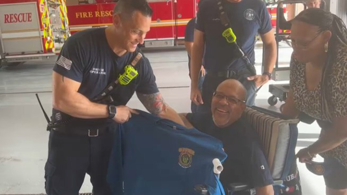 ‘He’s my brother’: Sunrise firefighter, man with cerebral palsy work to fundraise to help caretaker