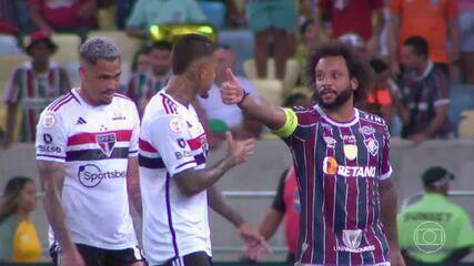 Fluminense x São Paulo: Marcelo e Diego Costa trocam tapas no Maracanã