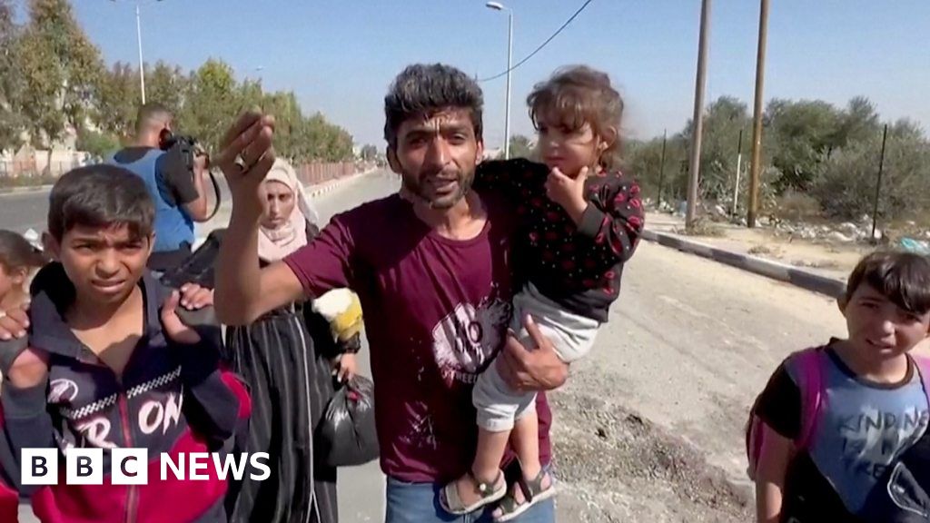 Israel-Gaza war: Civilians leave northern Gaza along evacuation corridor