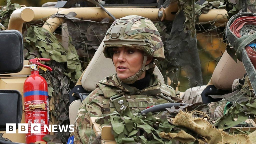 Catherine, the Princess of Wales, drives armoured vehicle