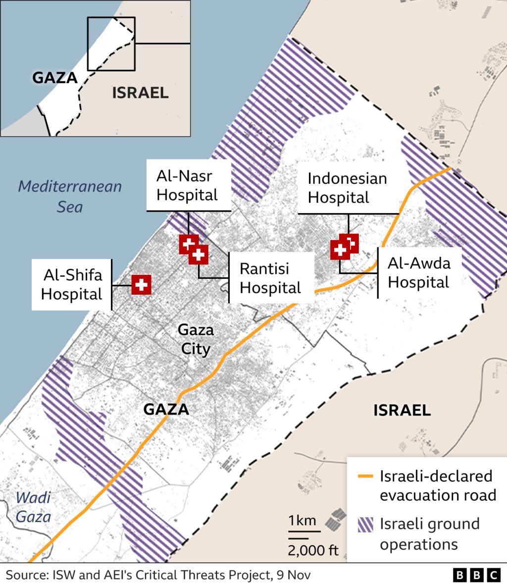 Israeli forces surround north Gaza hospitals