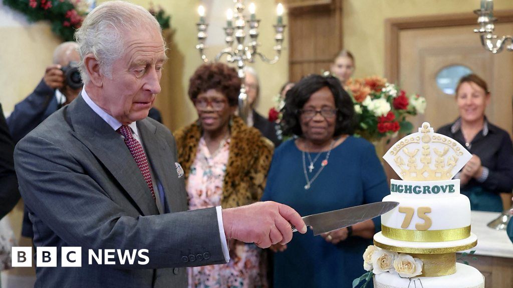 King Charles cuts 75th birthday cake: ‘We’ll have to give you doggy bags!’