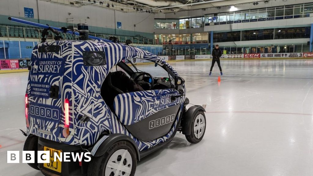 Guildford: Ice rink used to test anti-skidding on AI car