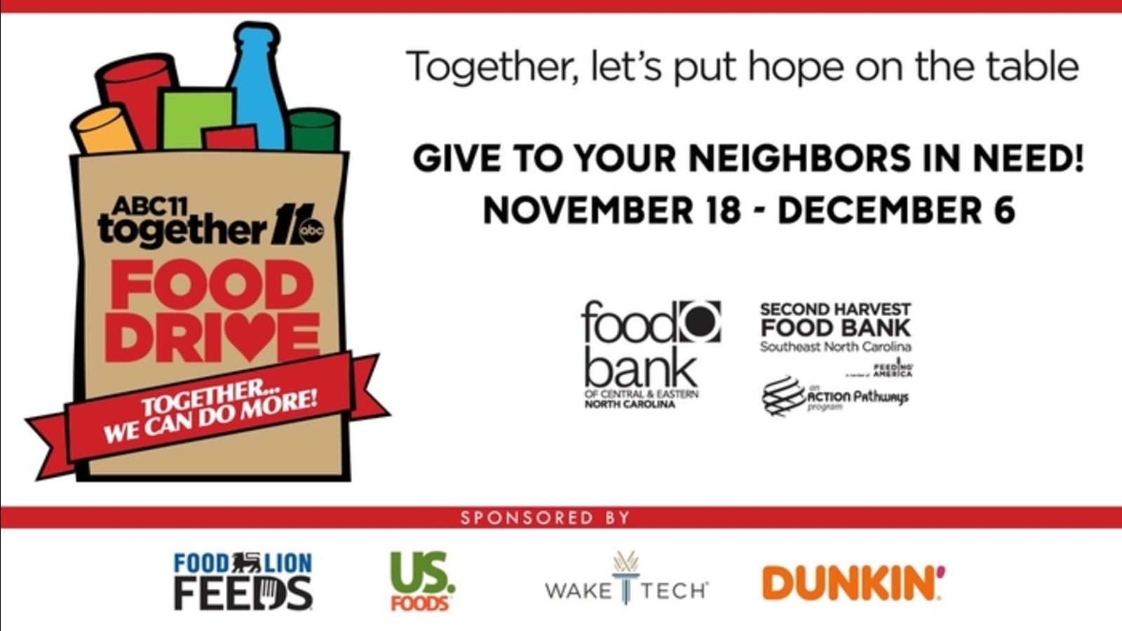 DONATE HERE: ABC11 Together Food Drive