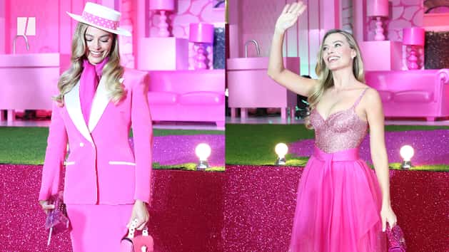 Margot Robbie Pays Homage To 1964 Barbie With Classic Red Carpet Look
