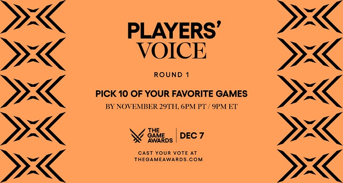 The Game Awards: está aberta a categoria Player’s Choice, onde o público escolhe o vencedor