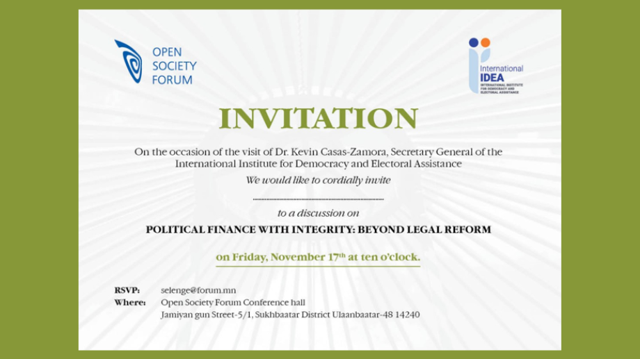 Political finance with integrity: Beyond legal reform