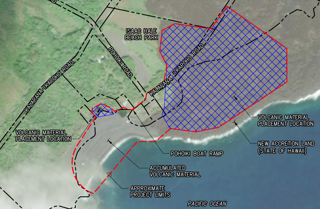 Pohoiki Boat Ramp Conservation District Use Application Posted