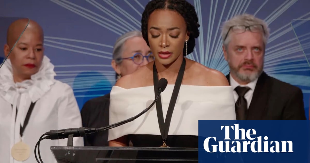 National book awards: finalists use ceremony to call for Israel-Hamas ceasefire after sponsors pull out