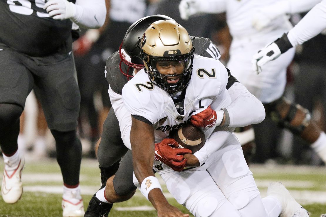 Colorado quarterback Shedeur Sanders injured in blowout loss to Washington State