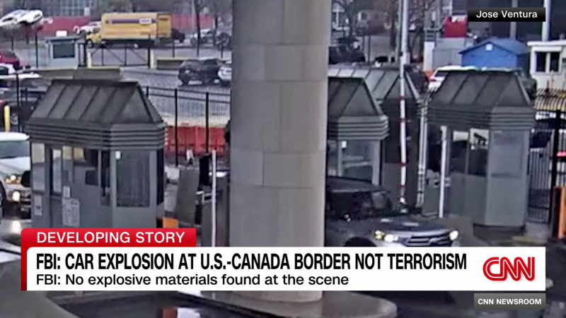 FBI: Car explosion at U.S.-Canada border was not a terrorist act