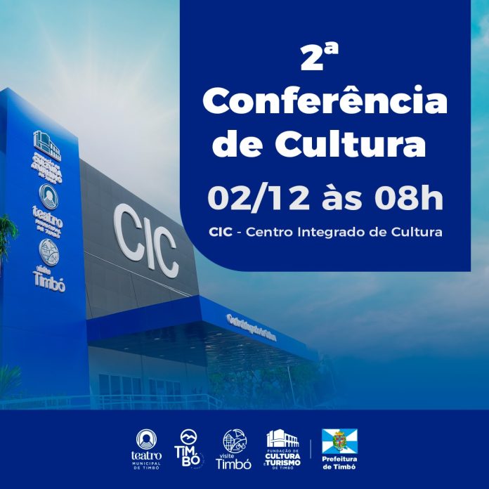 Timbó realiza 2ª Conferência de Cultura no dia 02 de dezembro