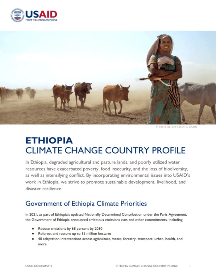 Ethiopia: Climate Change Country Profile (November 2023)