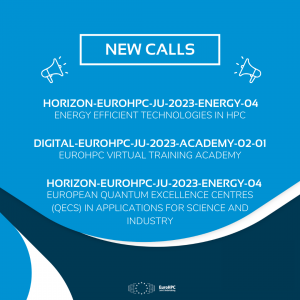 The EuroHPC JU Launches 3 New Research & Innovation Calls