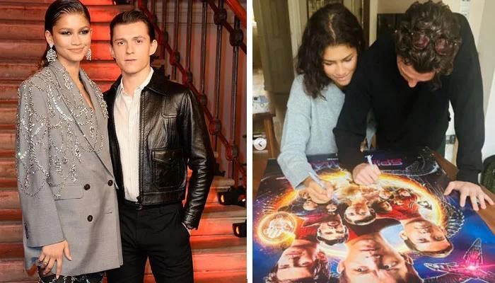 Tom Holland and Zendaya Exhibit Healthy PDA While Signing ‘Spiderman’ Posters