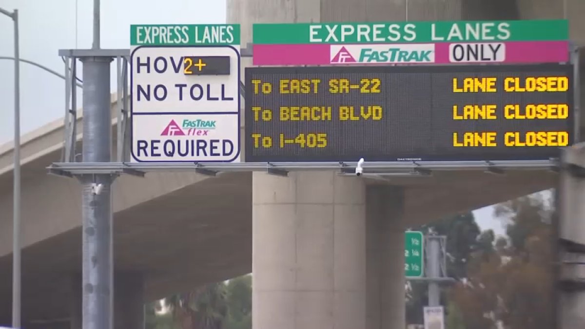 405 Freeway’s new express lanes to debut, be available from Costa Mesa to LA County line