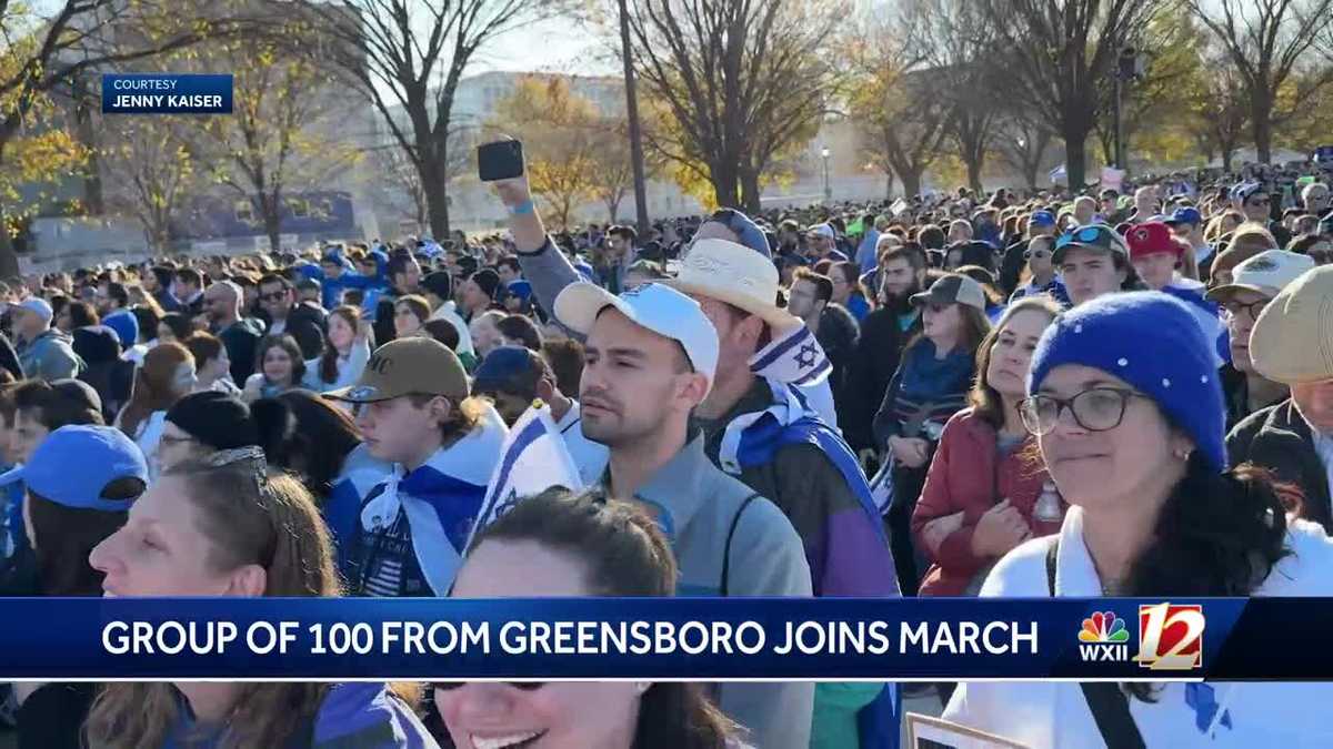 More than 100 travel from Greensboro to participate in pro-Israel rally in Washington