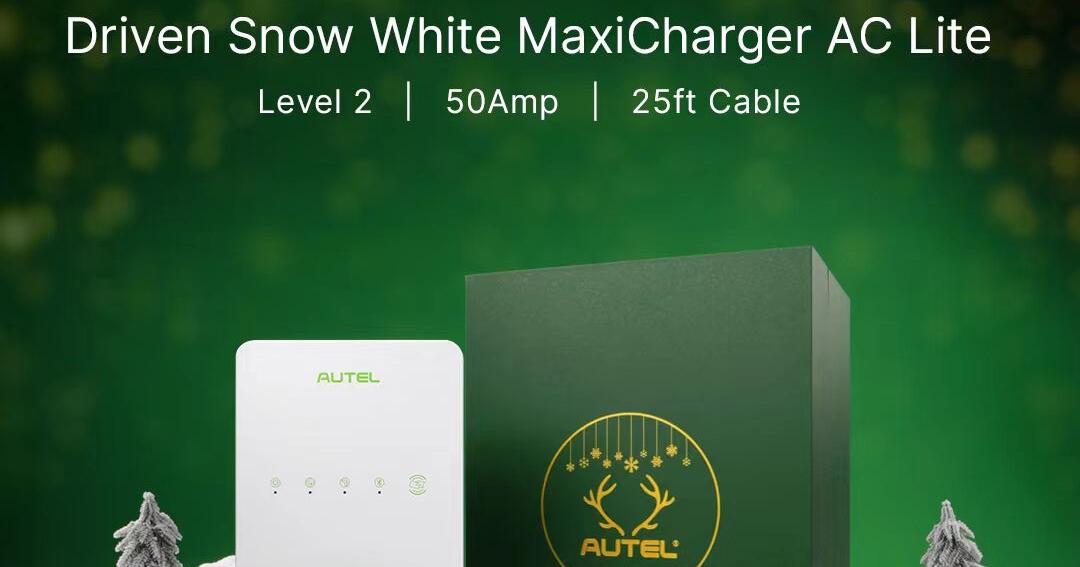 Autel Energy Launches Driven Snow White MaxiCharger AC Lite With A Festive Christmas Gift Box