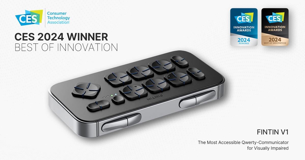 ONECOM’s FINTIN V1 Wins Best of Innovation at CES 2024: Transforming Smartphone Text Input for the Visually Impaired