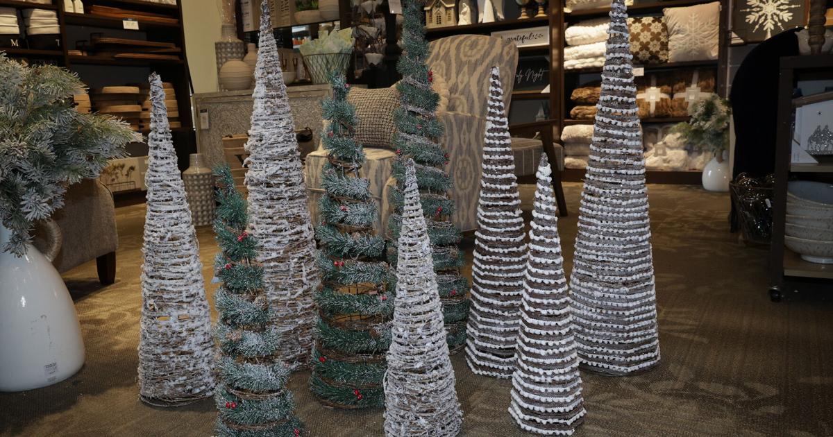 Blues and plaids take their place alongside holiday decorating traditions
