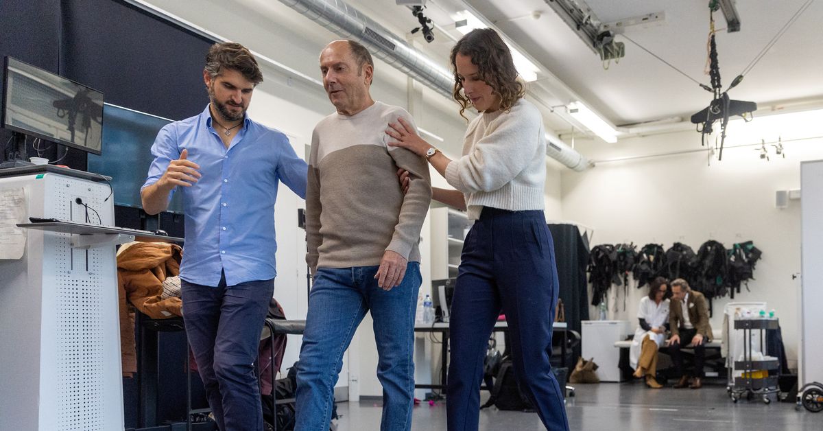 Swiss-designed technology helps Parkinson’s patient walk again