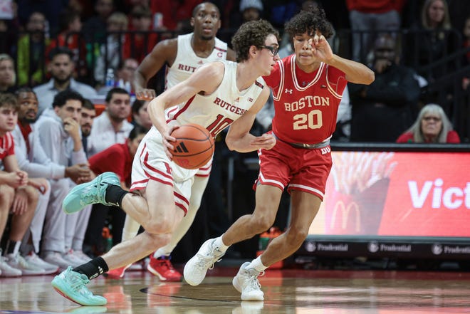 Rutgers basketball: Gavin Griffiths busts out in romp of Boston University