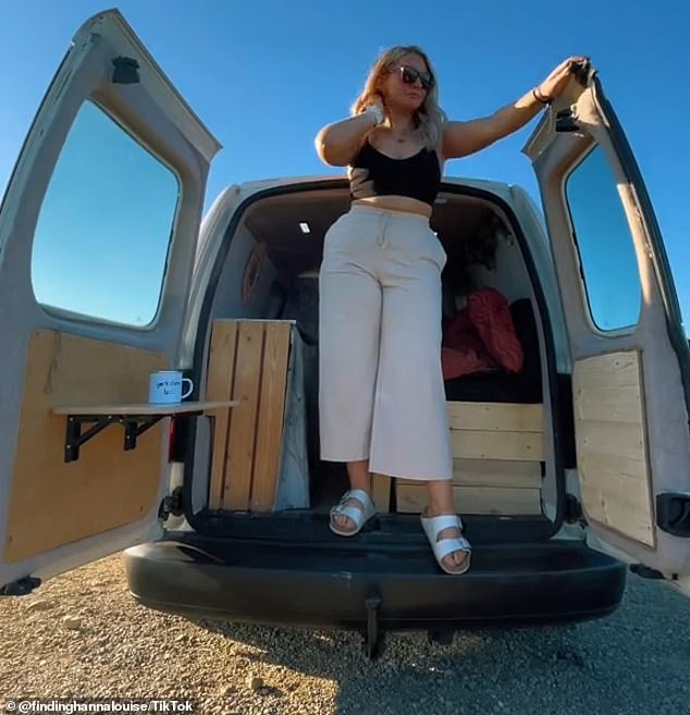 Woman lives ‘feral van life’ hanging out in ‘dirt bag’ parking lots