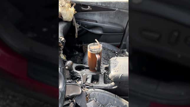 A Stanley Tumbler Kept Its Ice Cool During A Car Fire, Now The Company Wants To Replace The Car