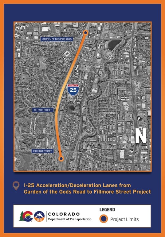 I-25 improvements from Garden of the Gods Road to Fillmore Street begin in early November