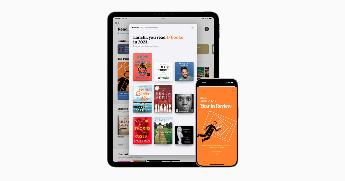 Apple unveils the top books of 2023 and a new Year in Review experience